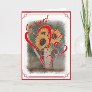 ICH BIN DEINE VALENTINSUNFLOWEN FEIERTAGSKARTE