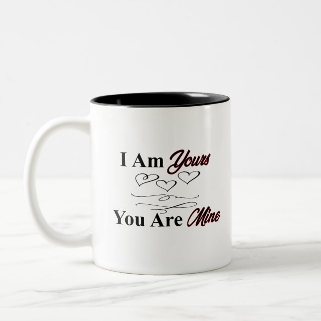 Ich bin deiner, du bist meiner zweifarbige tasse (Links)