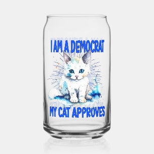 Ich bin Demokrat - meine Katze stimmt zu Dosenglas