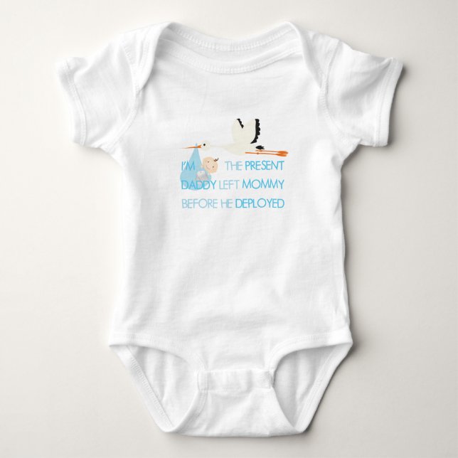 Ich bin der anwesende verlassene Vati, bevor er Baby Strampler (Vorderseite)