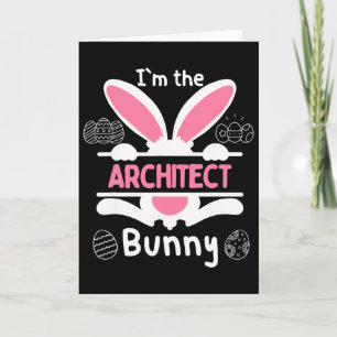 Ich bin der Architekt Bunny Osterhasen Kostüm Karte