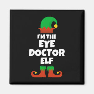 Ich bin der Augenarzt Elf Familie Pajama Weihnacht Magnet