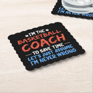 Ich bin der Basketballtrainer, um Zeit Cool Retten Untersetzer