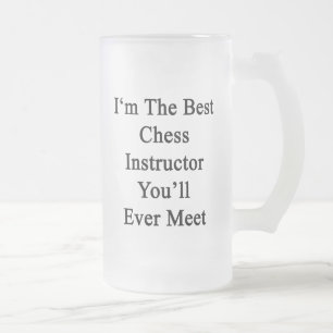 Ich bin der beste Schach-Lehrer, den Sie sich Mattglas Bierglas