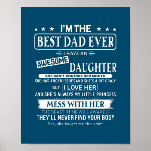 Ich bin der beste Vater überhaupt, ich habe eine v Poster