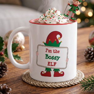 Ich bin der bestimmende Elf Personalisierter Wei Kaffeetasse