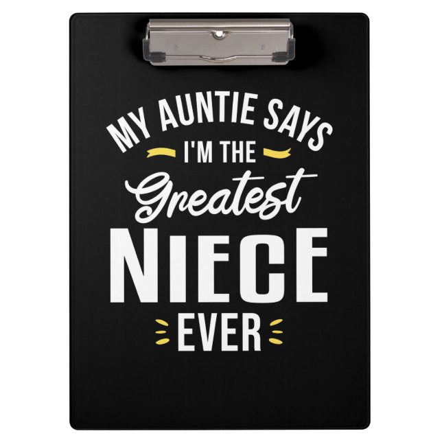 Ich bin der Bestste Niecevers Klemmbrett (Vorderseite)