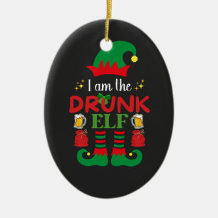 Ich bin der Betrunkene Elf Keramik Ornament