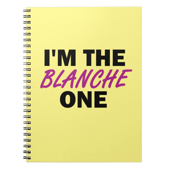 Ich bin der Blanche One Notizblock (Vorderseite)