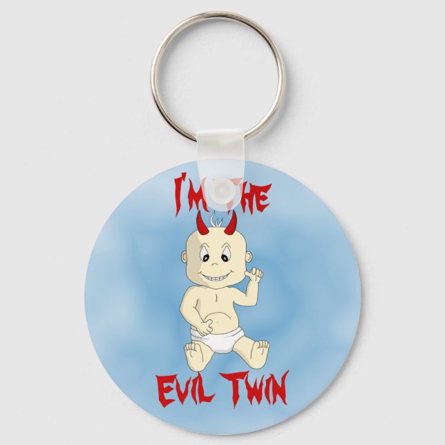 Ich bin der böse Zwillingsbruder Schlüsselanhänger (Vorderseite)