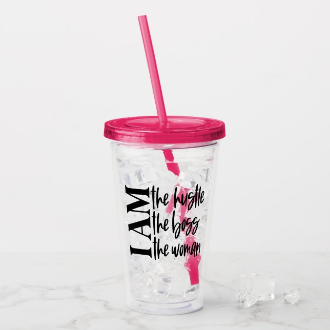 Ich bin der Boss Acryltrinkbecher (Vorderseite Ice)