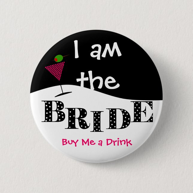 Ich bin der Braut-Party-Knopf Button (Vorderseite)
