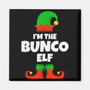 Ich bin der Bunco-Elf Familien-Pyjama Weihnachten Magnet