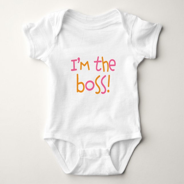 Ich bin der Chef! Baby Strampler (Vorderseite)