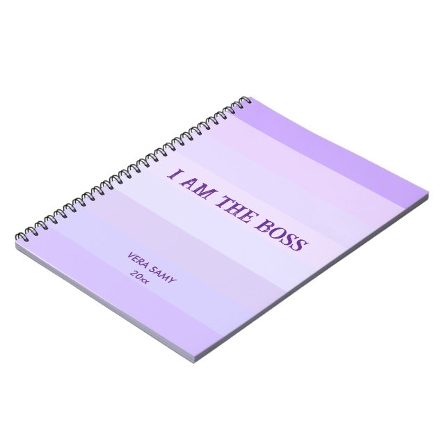 Ich bin der Chef Spiral Foto Notebook Notizblock (Linke Seite)