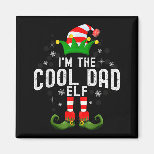 Ich bin der coole Dad-Elf Weihnachtsfamilie Pjs Ko Magnet