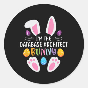 Ich bin der Databyse-Architekt Hase Lustiger Oster Runder Aufkleber