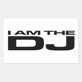 Ich bin der DJ Rechteckiger Aufkleber