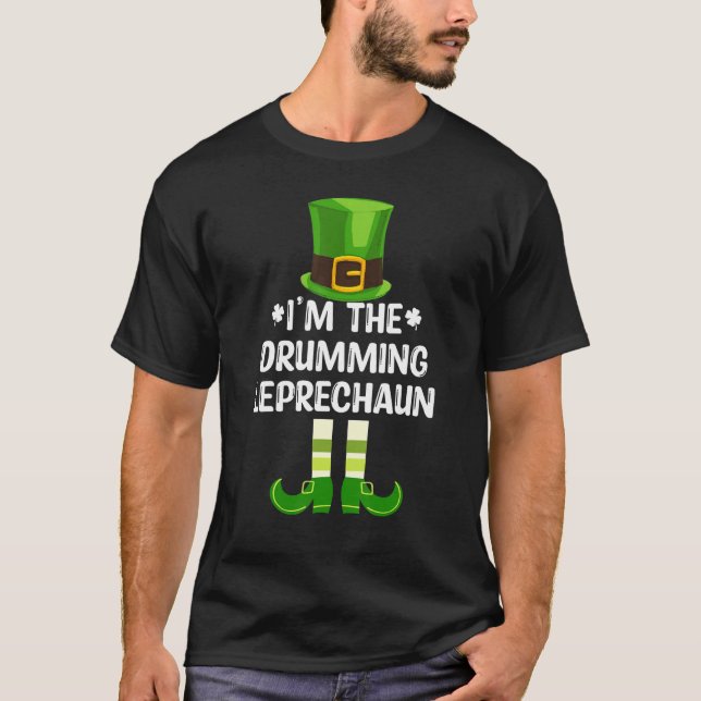 Ich bin der Drumming Leprechaun Funny St Patricks  T-Shirt (Vorderseite)