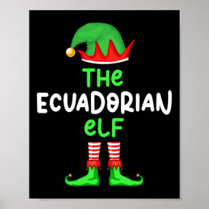 Ich bin der ecuadorianische Elf Ecuador Weihnachts Poster