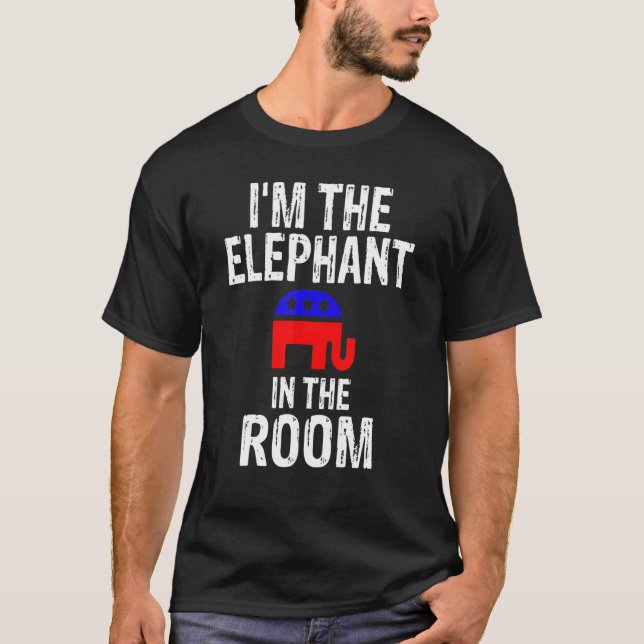 Ich bin der Elefant im Saal Republikaner konservat T-Shirt (Vorderseite)