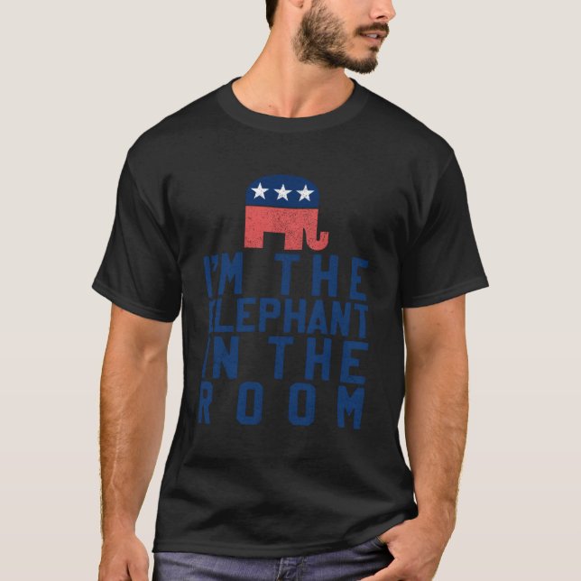 Ich bin der Elefant in den Republikanern im Saal T-Shirt (Vorderseite)