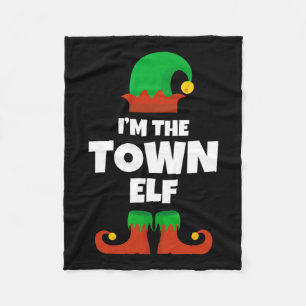Ich bin der Elf-Familie Pajama Weihnachtslustige Fleecedecke