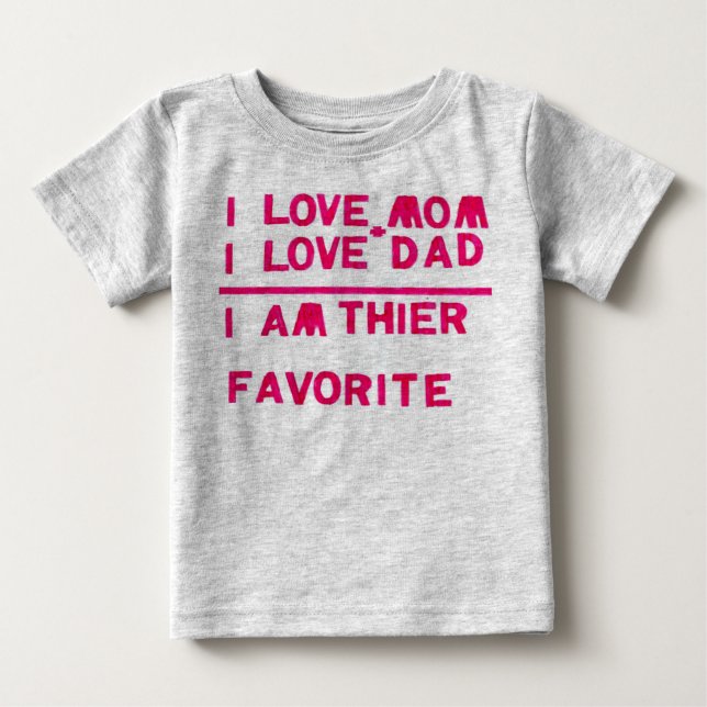 Ich bin der Favorit Baby T-shirt (Vorderseite)