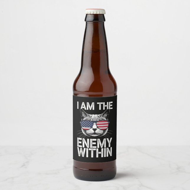 Ich bin der Feind in Kamala Harris 2024 Bierflaschenetikett (Vorderseite)