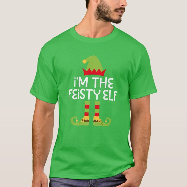 Ich bin der feurige Elf, der Weihnachtskostüm glei T-Shirt (Vorderseite)
