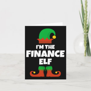 Ich bin der Finanz-Elf Familie Pajama Weihnachtslu Karte
