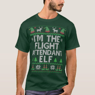 Ich bin der Flugbegleiter-Elf Lustiges Hässliches T-Shirt