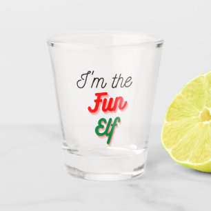 Ich bin der Fun Elf   Witziger Witz Weihnachten Schnapsglas