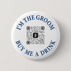 Ich bin der Groom kaufe mir einen Drink-Button mit Button