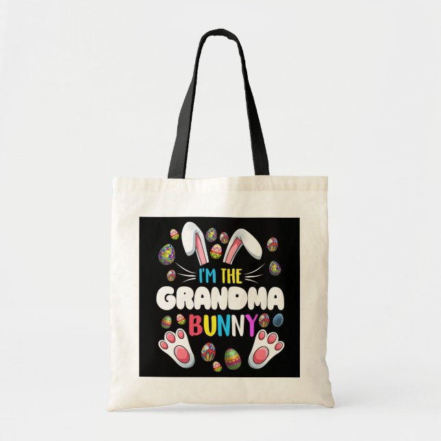 Ich bin der Großmutter-Hase Niedlich Rabbit Graphi Tragetasche (Vorne)