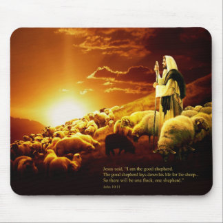 "Ich bin der gute Hirte. John-10:11 Mousepad