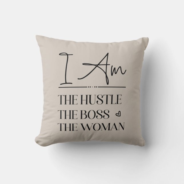 Ich bin der Hase, der Boss, die Frau lustig Kissen (Vorderseite)