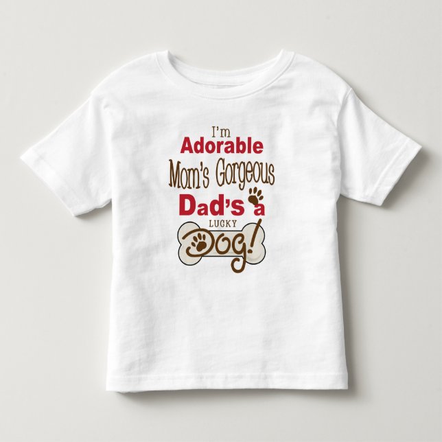 Ich bin der herrliche Vater der entzückenden Mama Kleinkind T-shirt (Vorderseite)
