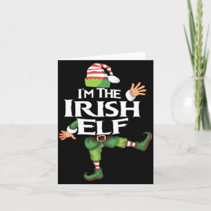 Ich bin der irische Elf Weihnachtsabend Xmas-Elf-T Karte
