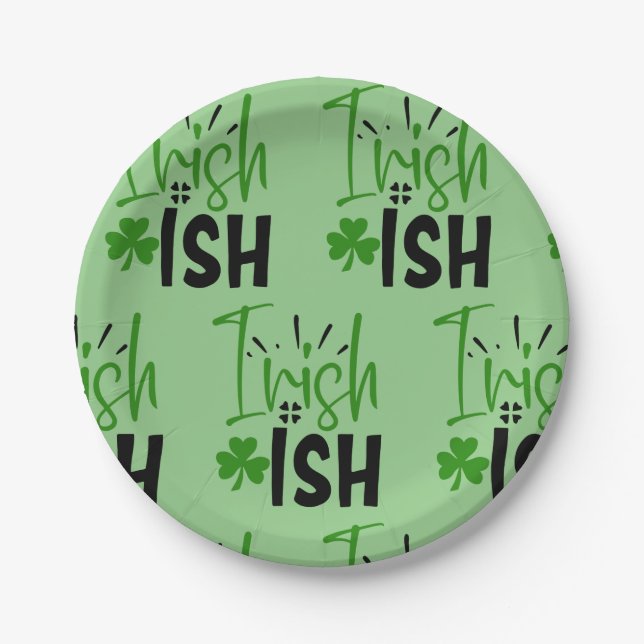 Ich bin der irische St. Patrick's Day Pappteller (Vorderseite)