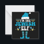 Ich bin der jüdische Elf Funny Hanukka Menorah Ges Mitteilungskarte<br><div class="desc">lustig, hanukkah, chanukah, geschenk, Geburtstag, jüdisch, jew, urlaub, elf</div>
