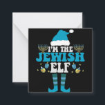 Ich bin der jüdische Elf Funny Hanukka Menorah Ges Mitteilungskarte<br><div class="desc">lustig, hanukkah, chanukah, geschenk, Geburtstag, jüdisch, jew, urlaub, elf</div>