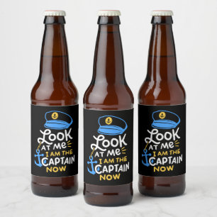 Ich bin der Kapitän, der jetzt Captain Gift bootet Bierflaschenetikett