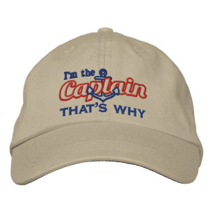 Ich bin der Kapitän, deshalb Humor Bestickte Baseballkappe