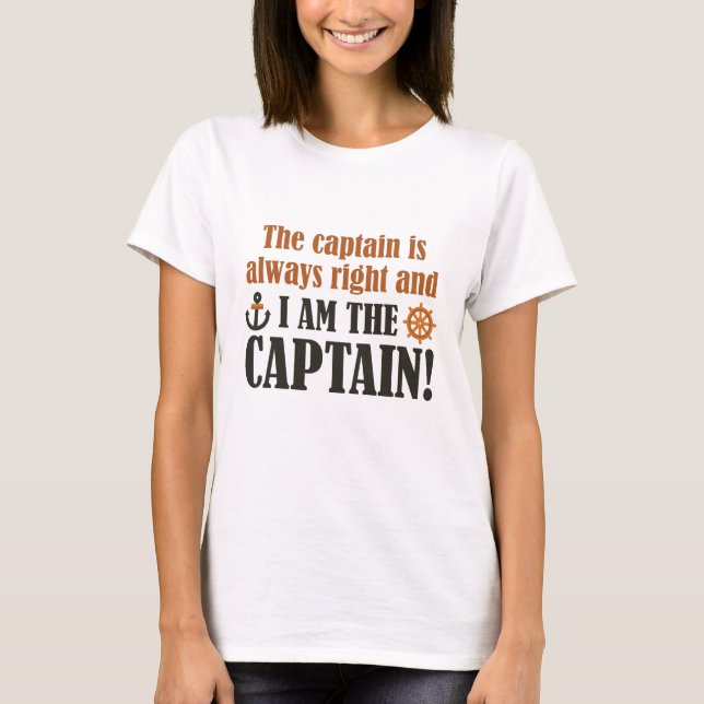 Ich bin der Kapitän T-Shirt (Vorderseite)