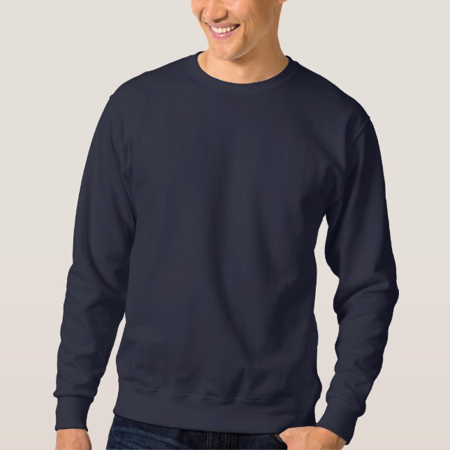 Ich bin der Kapitän. Überdrüssig Besticktes Sweatshirt (Vorderseite)