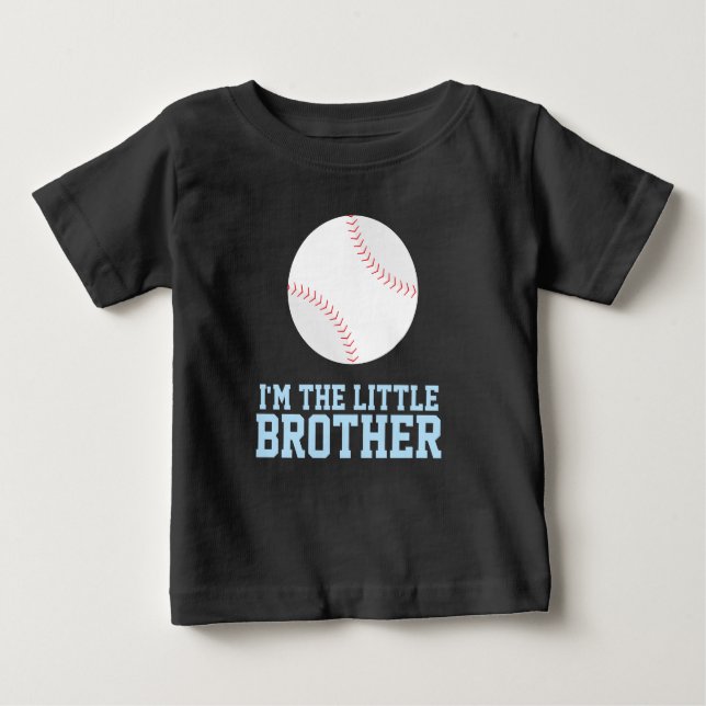 "Ich bin der kleine Bruder" Baseball Jersey Nummer Baby T-shirt (Vorderseite)