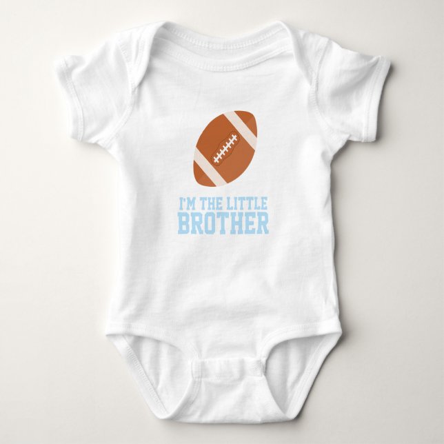"Ich bin der kleine Bruder" Fußball Jersey Nummer Baby Strampler (Vorderseite)