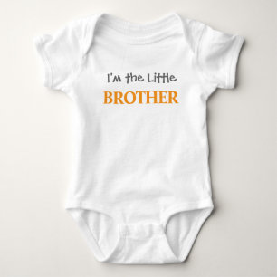 Ich bin der kleine Bruder Modern orange Jungen-Bab Baby Strampler