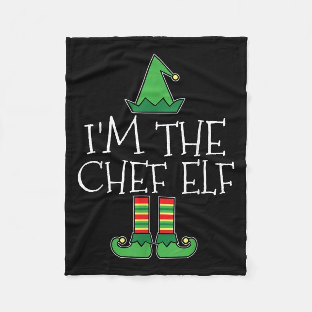 Ich bin der Koch Elf Matching Family Group Weihnac Fleecedecke (Vorderseite)